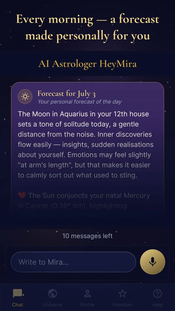 A personal forecast every morning